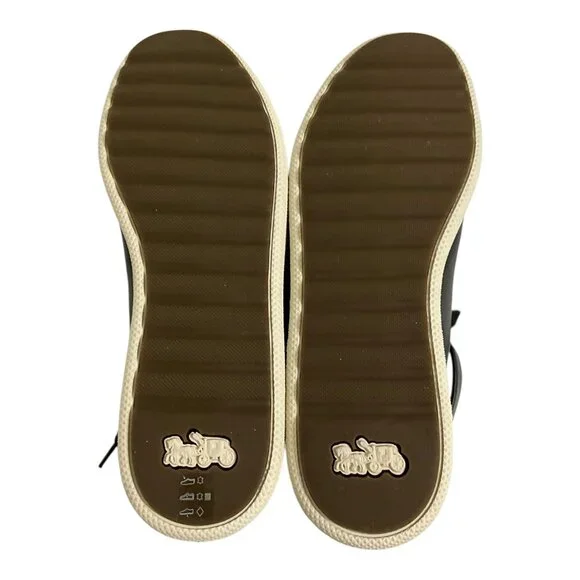 Coach C213 Sheep Kappa Suede High Top Sneakers Black Womens 7.5 NEW - Picture 6 of 7